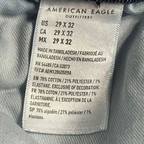 American Eagle Flex Fit + Original Straight Leg Jeans Size 29x32 - Picture 7 of 9